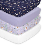 Lunar Love 4-Pack Baby Girl Fitted Crib Sheet Set