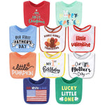 Holiday Baby Boy or Girl Terry Bibs Set of 10