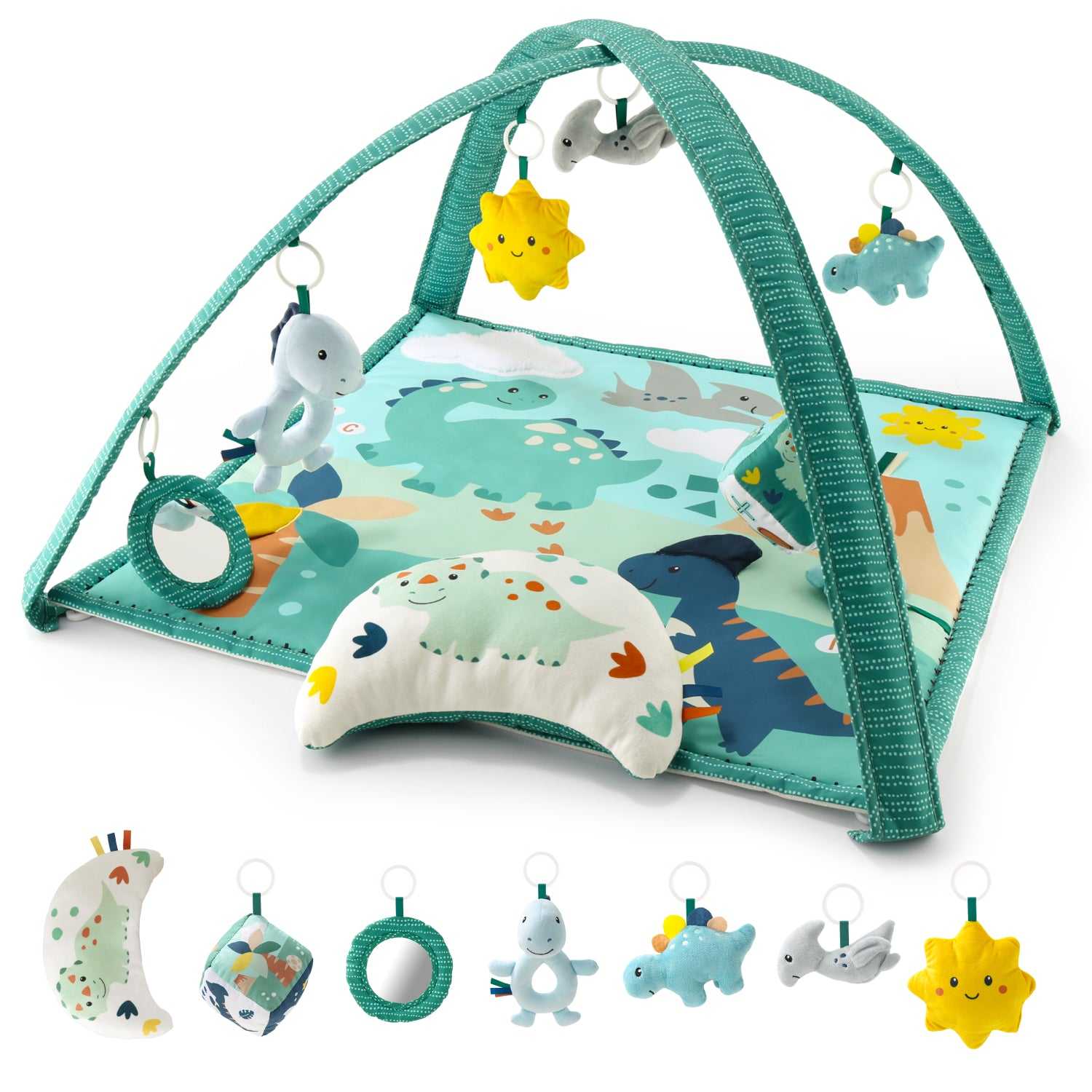 Dino 7-in-1 Baby Activity Gym Playmat for Learning