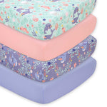 Ocean Girl 4-Pack Baby Girl Fitted Crib Sheet Set