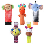 Safari Baby Sock Rattles Set of 5