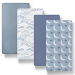 Soft Cloud Baby Bassinet Sheets, 4-Pack