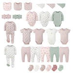 Baby Layette Clothing Gift Set for Girls, Cottage Floral, 28 Piece