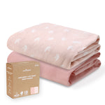 Pink Bouquet, Solid Organic Cotton Crib Sheets for Baby Girls, 2-Pack
