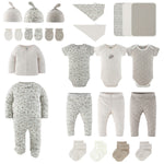 Layette Gift Set for Baby Girls, Taupe Floral, 23-Piece
