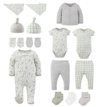 Layette Gift Set for Baby Boys and Girls, Little Mushroom, 15-Piece