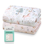 English Garden Bassinet Sheets for Baby Girls, 2-Pack