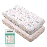 English Garden Changing Pad Covers for Baby Girls, 2-Pack