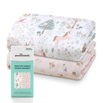 English Garden Crib Sheet for Baby Girls, 2-Pack