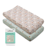Woodland Story Changing Pad Covers for Baby Boys and Girls, 2-Pack