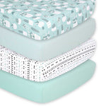 Cactus 4-Pack Fitted Crib Sheet Set