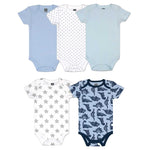 Dinos and Dots 5-Pack Short Sleeve Bodysuits