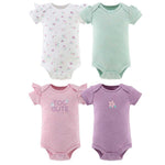 Cherry Blossom Baby Girl Bodysuits, 4 Pack