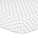 Grey Lattice Fitted Crib Sheet