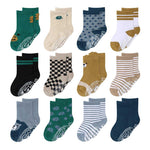 Bold Organic Baby Boy Socks, 12-Pack Set