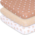Boho Playard Mini Crib Sheets, 3-Pack, Patterns