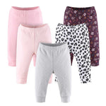 Polka Dots and Floral Print 5-Pack Pants