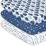 Nautical Playard Mini Crib Sheets, 3-Pack, Stylish