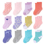 Pastel/Multi Baby Girls Organic Cotton Socks, 12-Pack