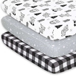 Woodland Playard Mini Crib Sheets, 3-Pack