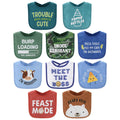 Oh Boy! Baby Boy Terry Bibs Set of 10