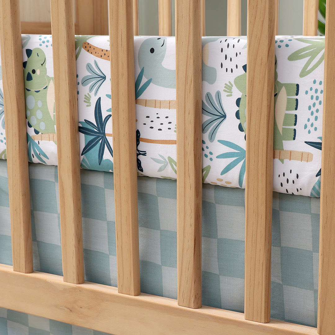 Dinosaur 3-Piece Crib Bedding Set The Peanutshell