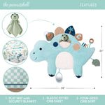 Dino 4-Piece Tummy Time Mat and Security Blanket Crib Bedding Set Farallon Brands