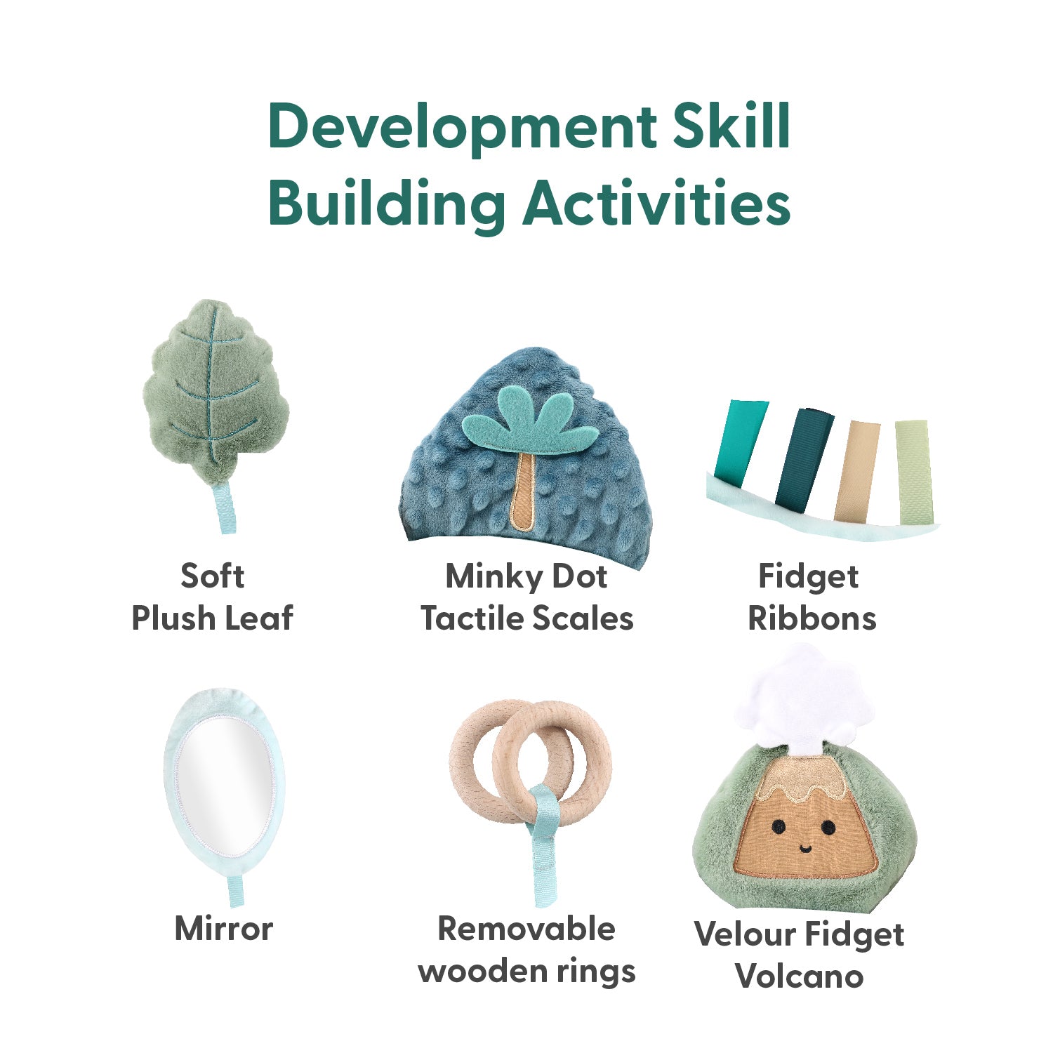 Tummy Time Mat and Baby Lovey Security Blanket - Dinosaur The Peanutshell