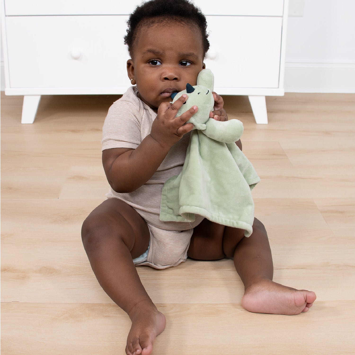 Tummy Time Mat and Baby Lovey Security Blanket - Dinosaur The Peanutshell