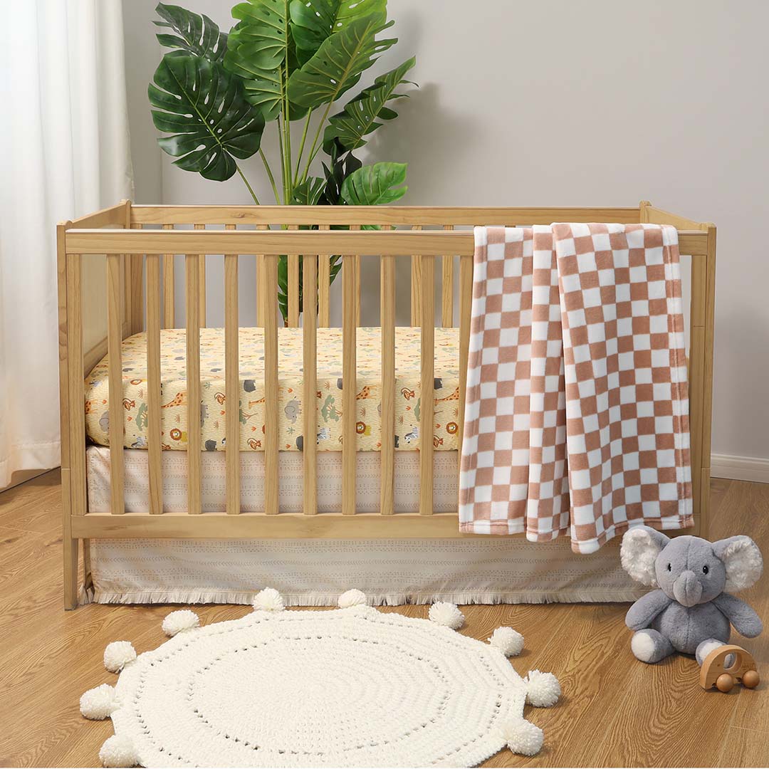 Elephant Safari 3-Piece Crib Bedding Set The Peanutshell