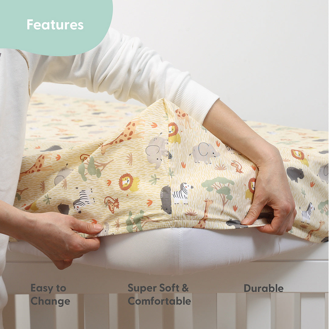 Elephant Safari 3-Piece Crib Bedding Set The Peanutshell