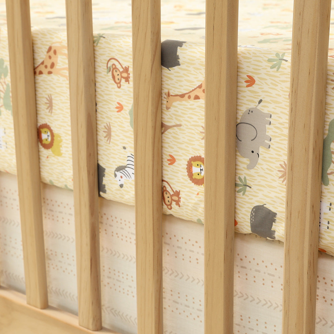 Elephant Safari 3-Piece Crib Bedding Set The Peanutshell