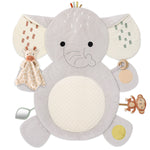 Tummy Time Mat and Baby Lovey Security Blanket- Safari Elephant The Peanutshell