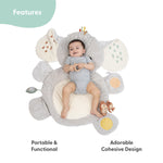 Tummy Time Mat and Baby Lovey Security Blanket- Safari Elephant The Peanutshell