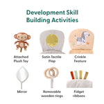 Tummy Time Mat and Baby Lovey Security Blanket- Safari Elephant The Peanutshell