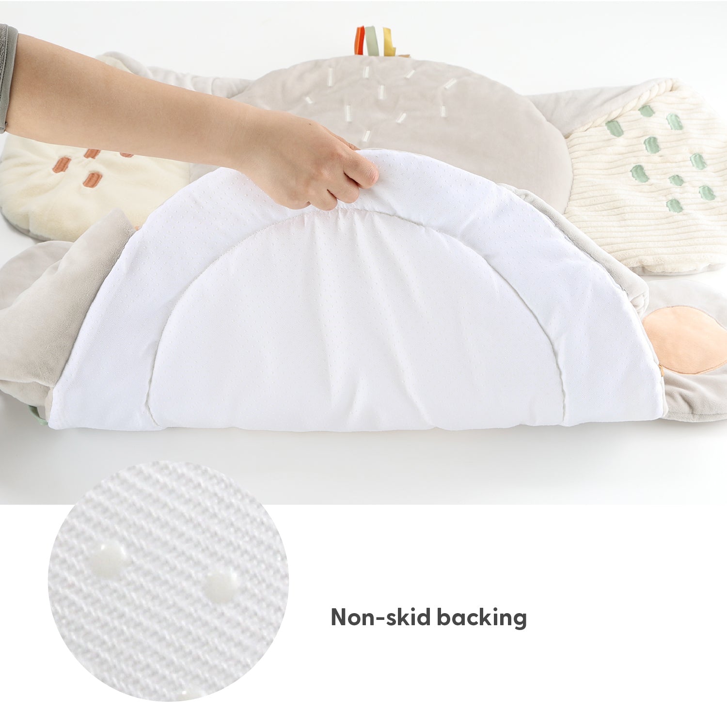 Tummy Time Mat and Baby Lovey Security Blanket- Safari Elephant The Peanutshell