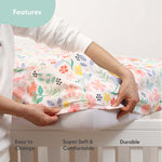 Wildflower Boho Floral 3-Piece Crib Bedding Set The Peanutshell