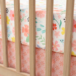 Wildflower Boho Floral 3-Piece Crib Bedding Set The Peanutshell