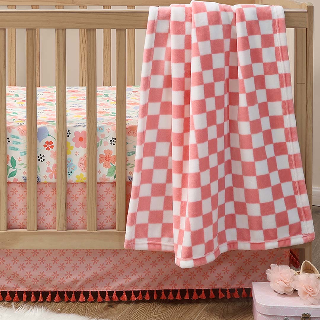Wildflower Boho Floral 3-Piece Crib Bedding Set The Peanutshell