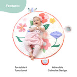 Tummy Time Mat and Baby Lovey Security Blanket - Pink Floral Farallon Brands