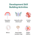 Tummy Time Mat and Baby Lovey Security Blanket - Pink Floral Farallon Brands