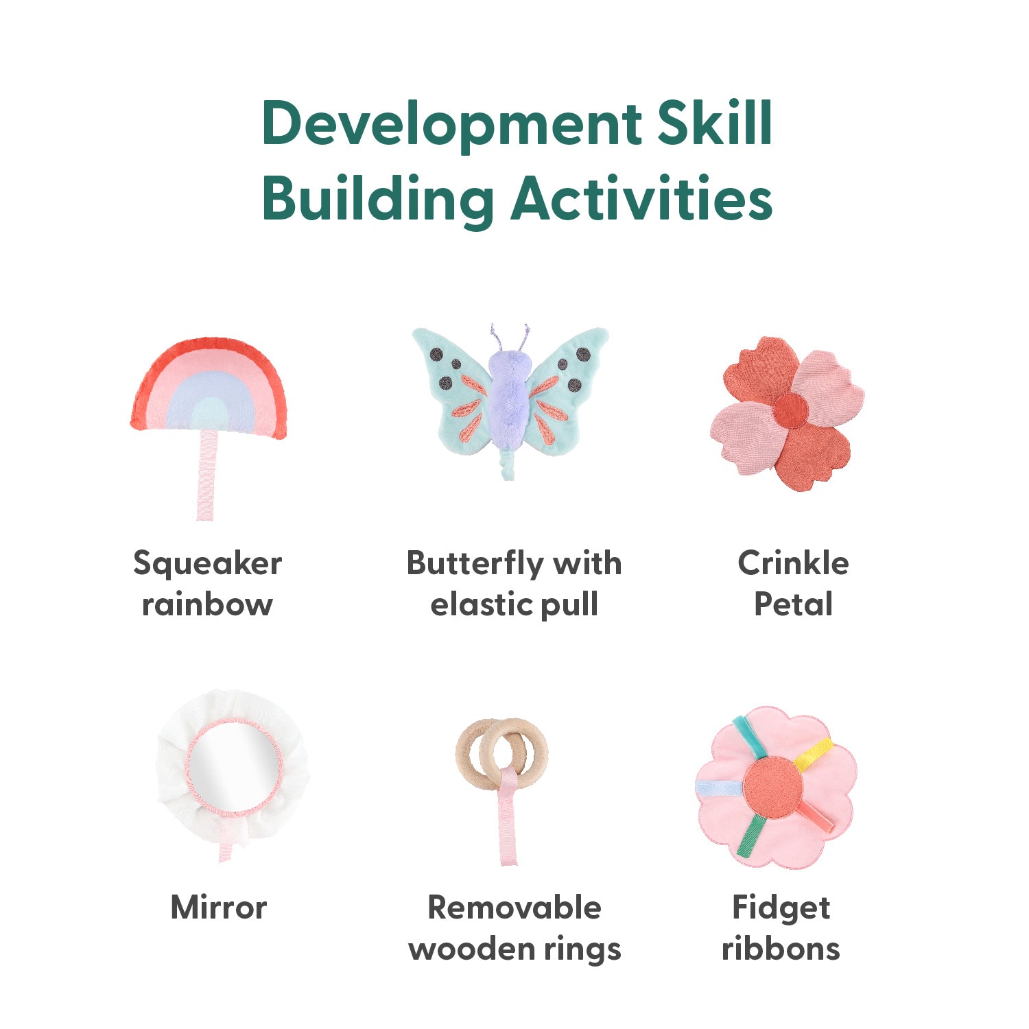 Tummy Time Mat and Baby Lovey Security Blanket - Pink Floral Farallon Brands