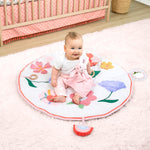 Tummy Time Mat and Baby Lovey Security Blanket - Pink Floral Farallon Brands