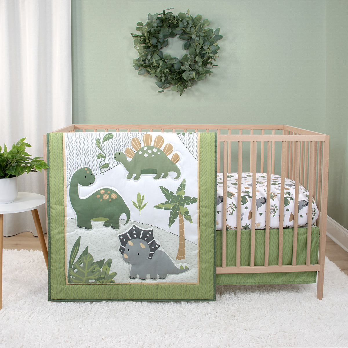 Dinosaur Dreams Piece Baby Crib Bedding Set for Boys