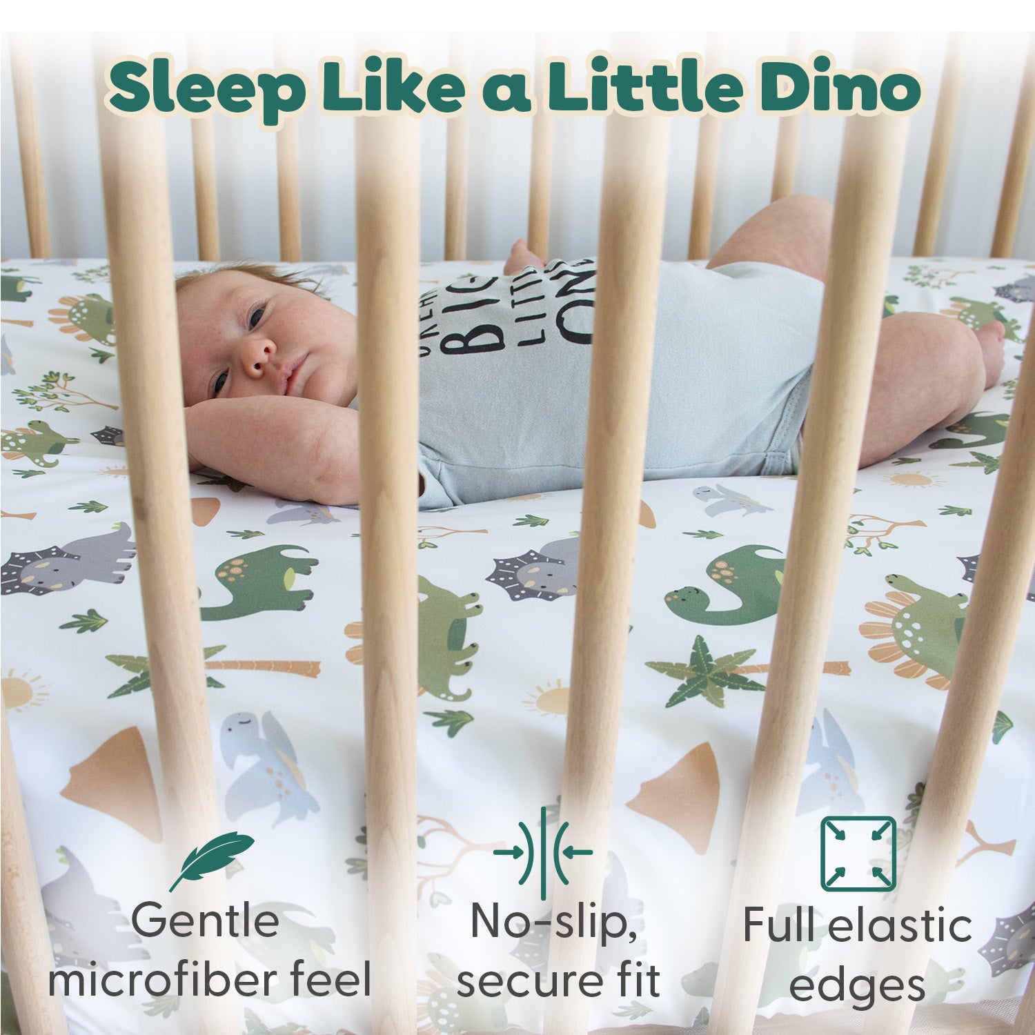 Dinosaur Dreams 4-Pack Fitted Sheet Set