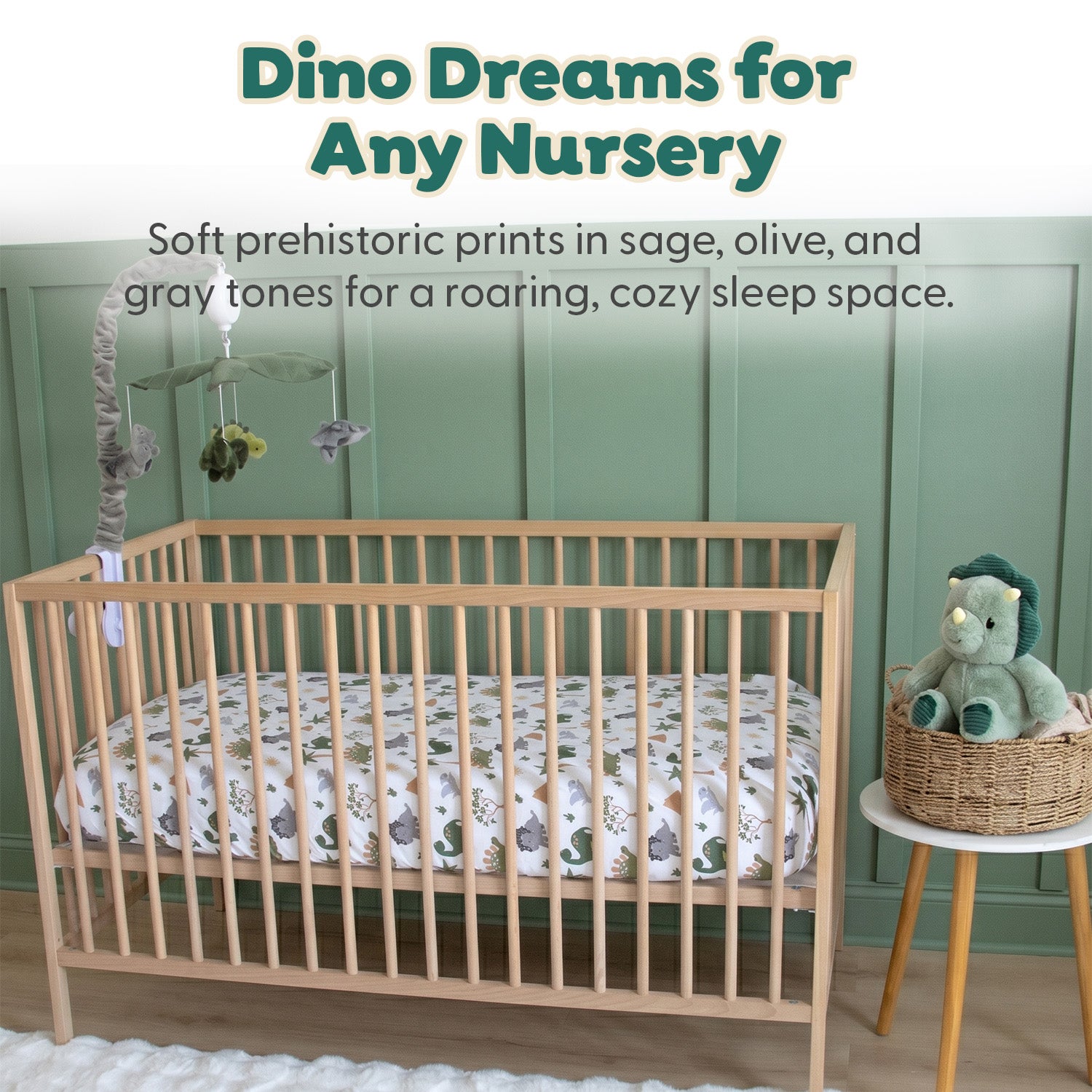 Dinosaur Dreams 4-Pack Fitted Sheet Set