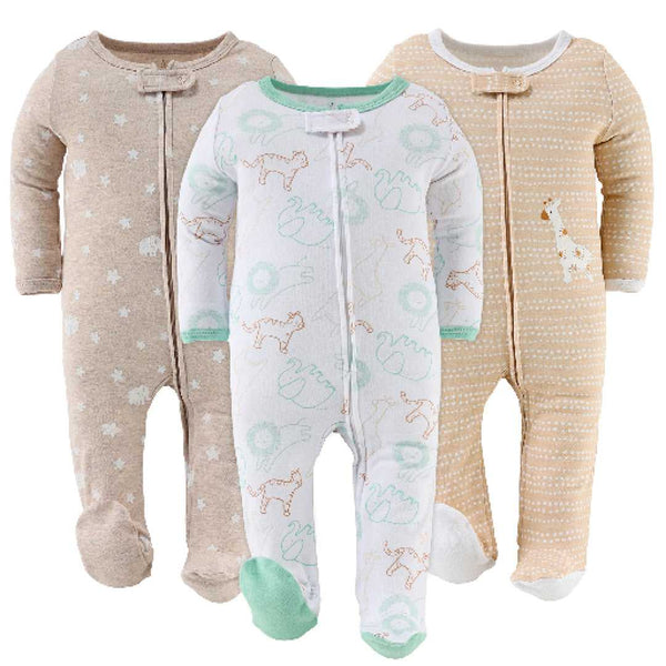 Serene Safari Footed Baby Sleepers for Boys and GirlsSerene Safari Footed Baby Sleepers for Boys and Girls