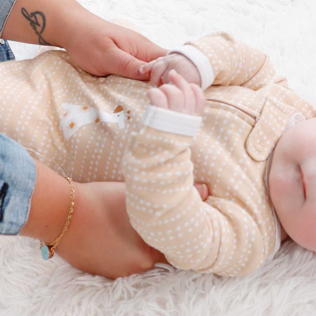 Serene Safari Footed Baby Sleepers for Boys and Girls