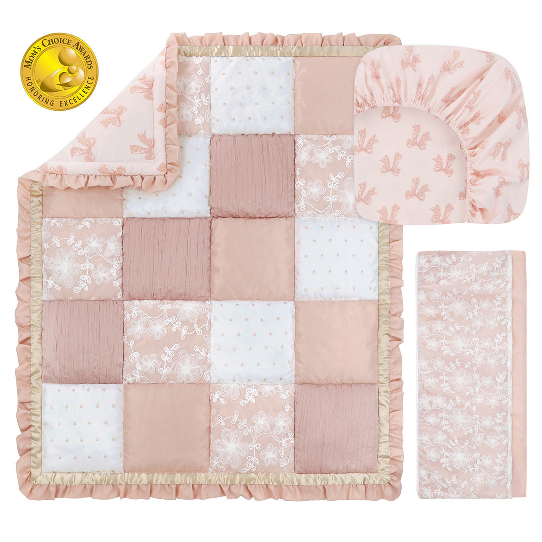 Grace 4-Piece Crib Bedding Set The Peanutshell