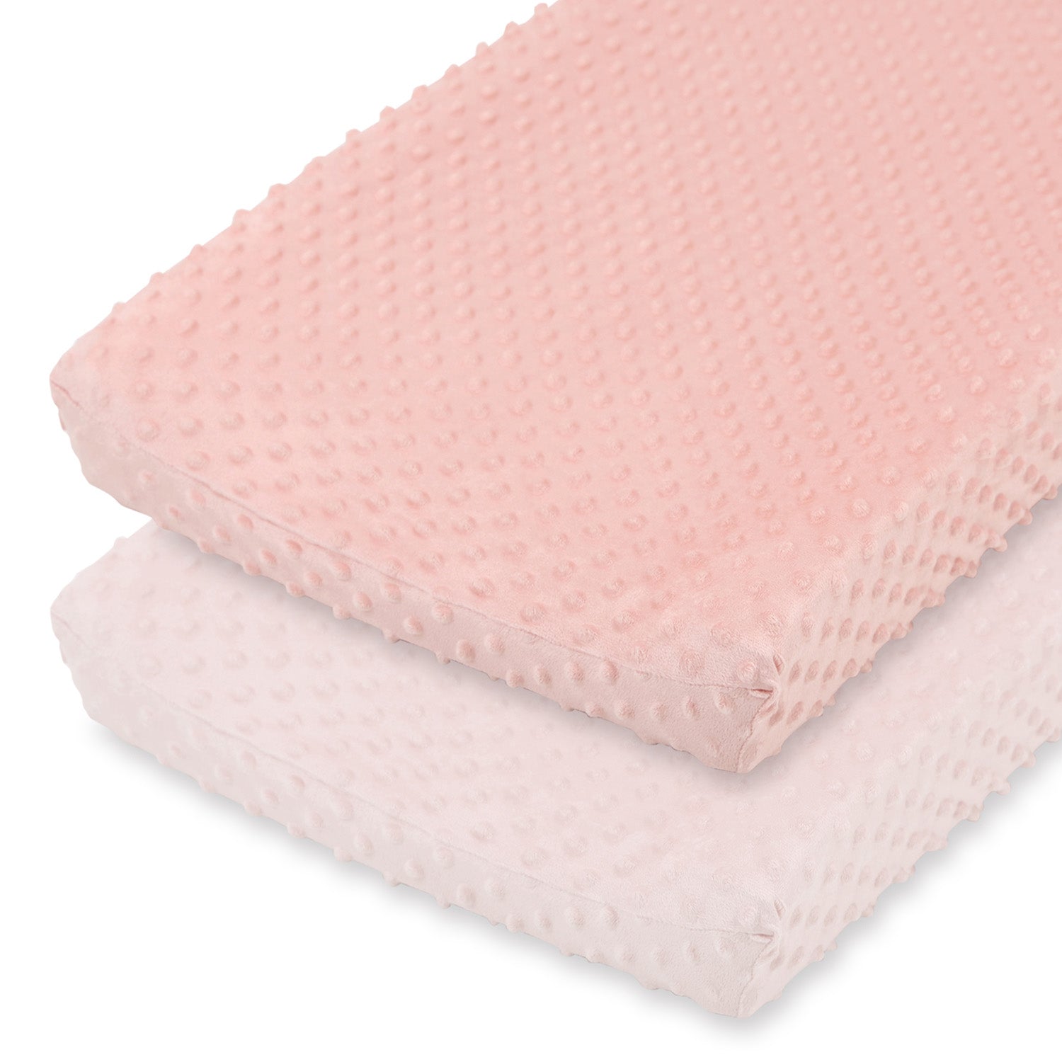 Minky Dot Pink Ultra Soft Baby Mat Cover for Girls, 2 Pack